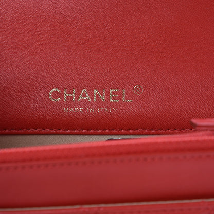 Chanel Lambskin Quilted Golden Class Wallet on Chain WOC Red 6 of 12