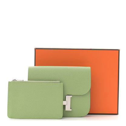 Hermes Epsom Constance Slim Wallet Vert Criquet 8 of 8