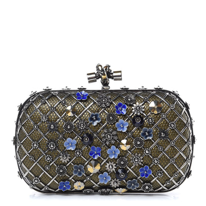 Bottega Veneta Karung Metal Embellished Knot Clutch Antique Brass 1 of 7