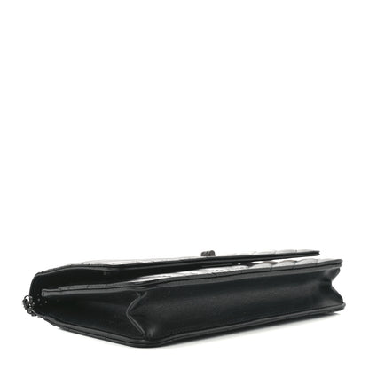 Chanel Aged Calfskin Chevron Quilted Reissue Wallet On Chain WOC So Black 4 of 12