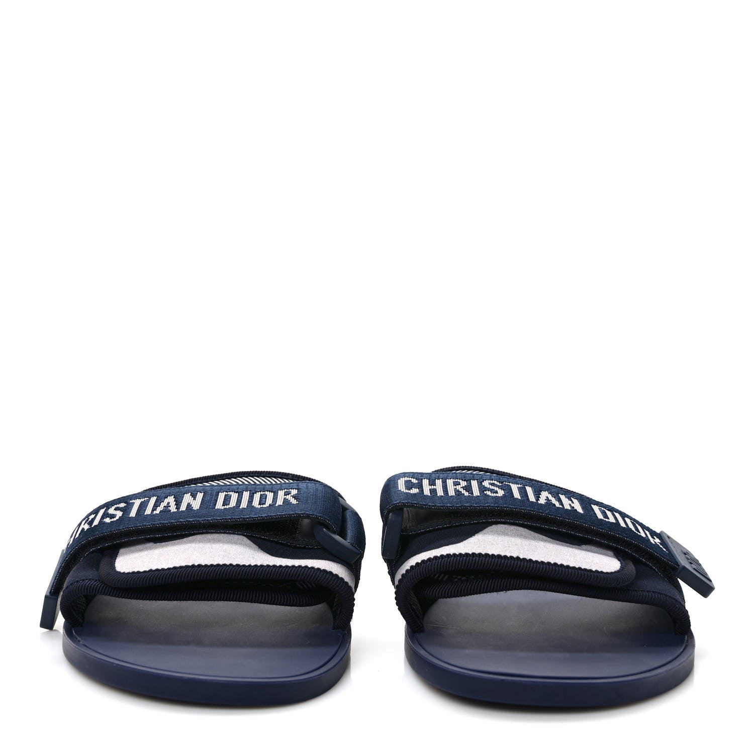 Christian Dior Technical Stretch Fabric Camouflage Dio(r)evolution Slide Sandals 39 Deep Blue 2 of 8