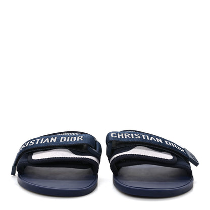 Christian Dior Technical Stretch Fabric Camouflage Dio(r)evolution Slide Sandals 39 Deep Blue 2 of 8