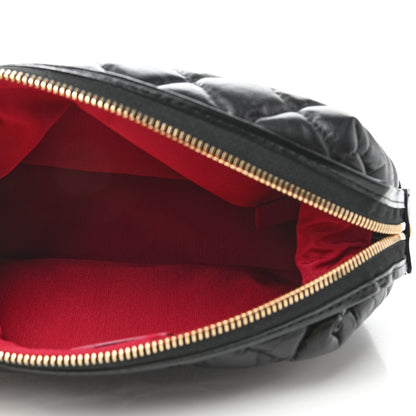 Chanel Aged Calfskin Quilted Gabrielle Cosmetic Case Black 5 of 7
