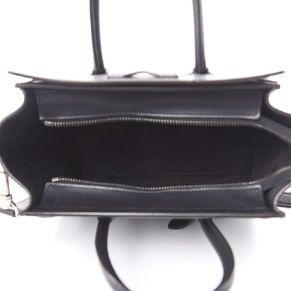 Celine Drummed Calfskin Nano Luggage Black 5 of 9