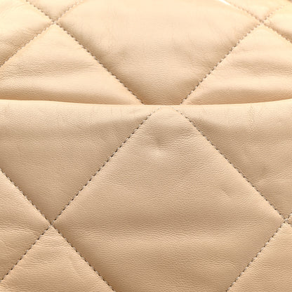 Chanel Goatskin Quilted Large Chanel 19 Flap Beige 12 of 13