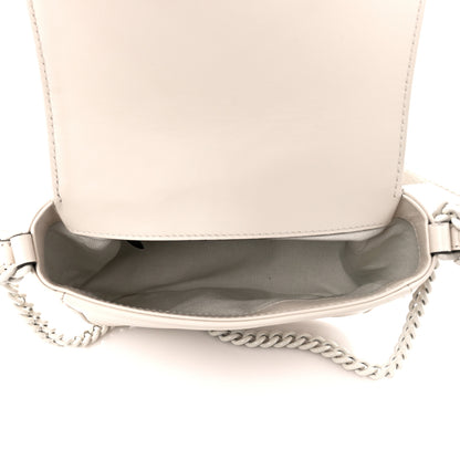 Gucci Calfskin Matelasse Monochrome Mini GG Marmont Crossbody Shoulder Bag White 5 of 11