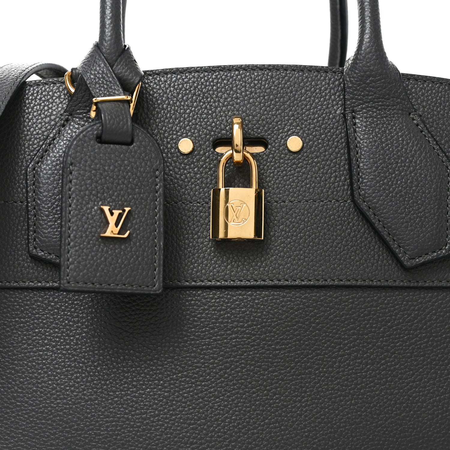 Louis Vuitton Taurillon City Steamer MM Gris 7 of 9