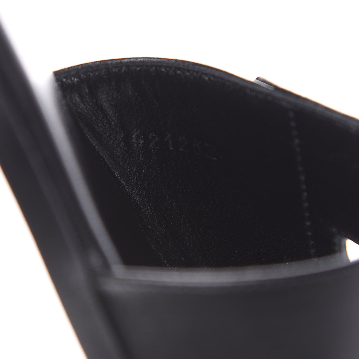 Calfskin View Sandals 36 Black