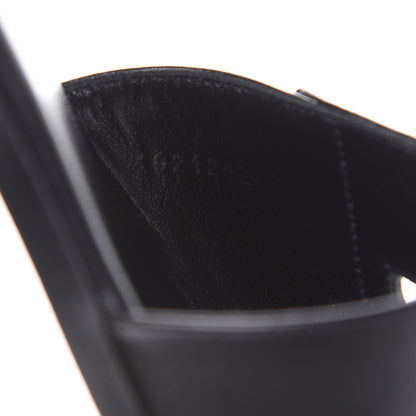 Hermes Calfskin View Sandals 36 Black 9 of 9
