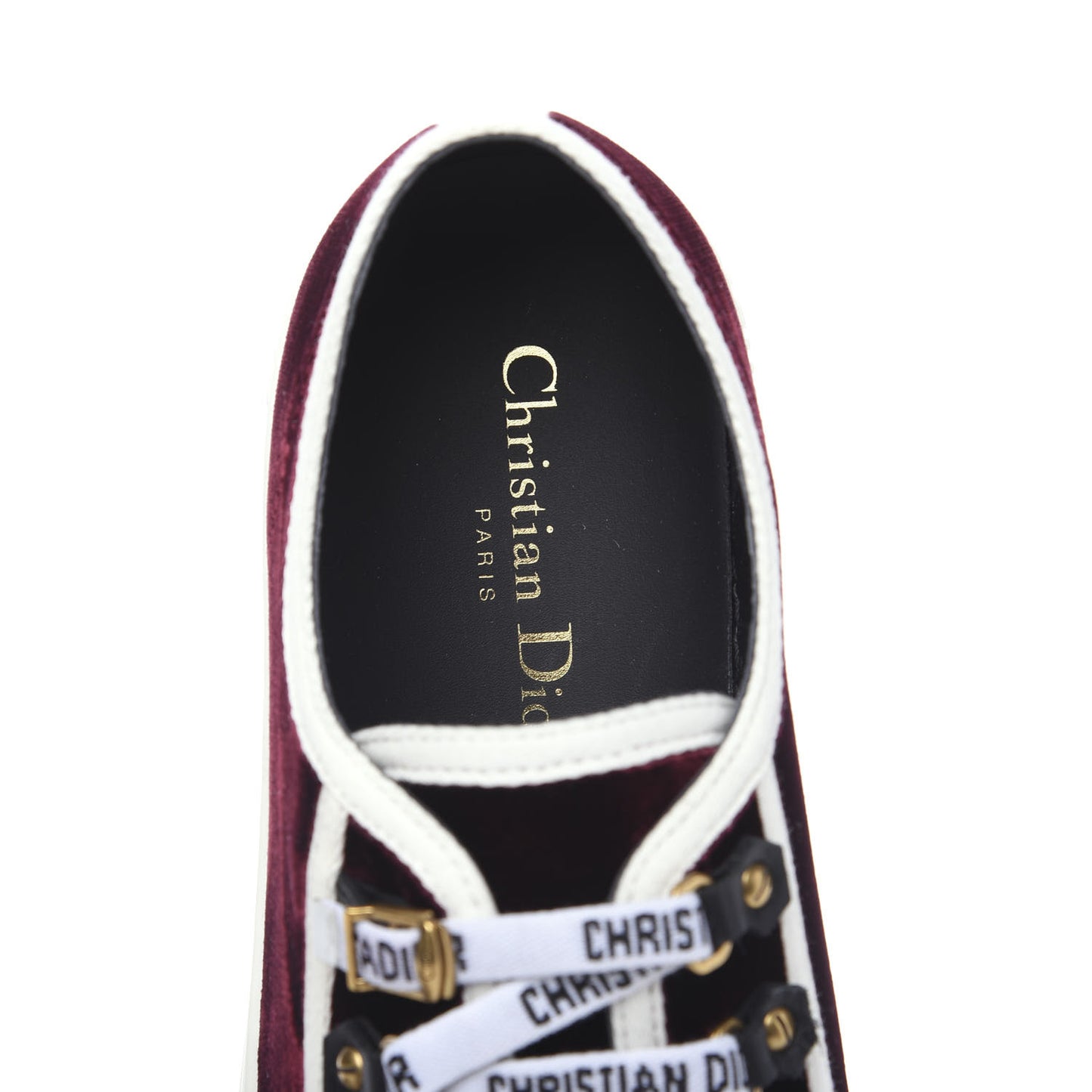 Velvet Walk'N'Dior Low Top Sneakers 39.5 Deep Amaranth