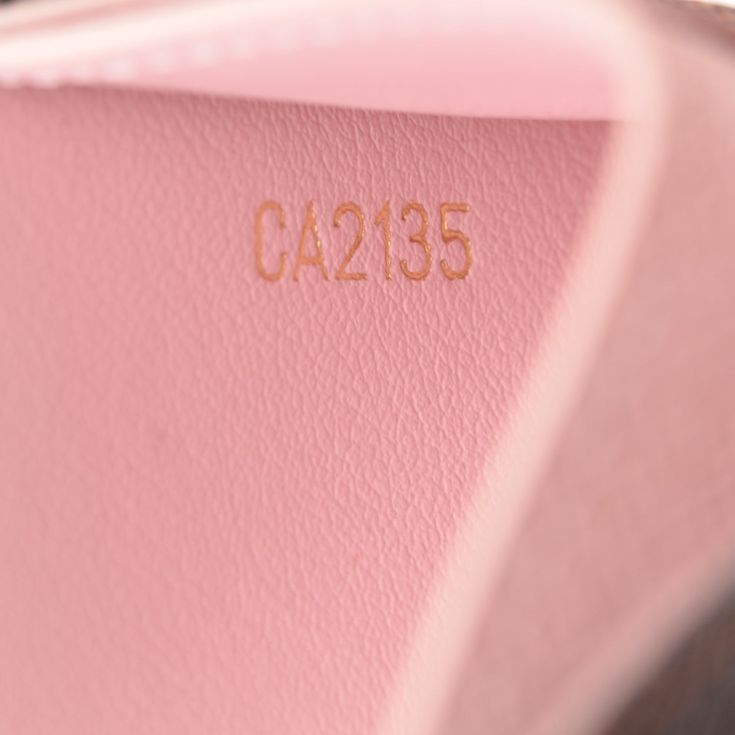 Damier Ebene Caissa Card Holder Rose Ballerine