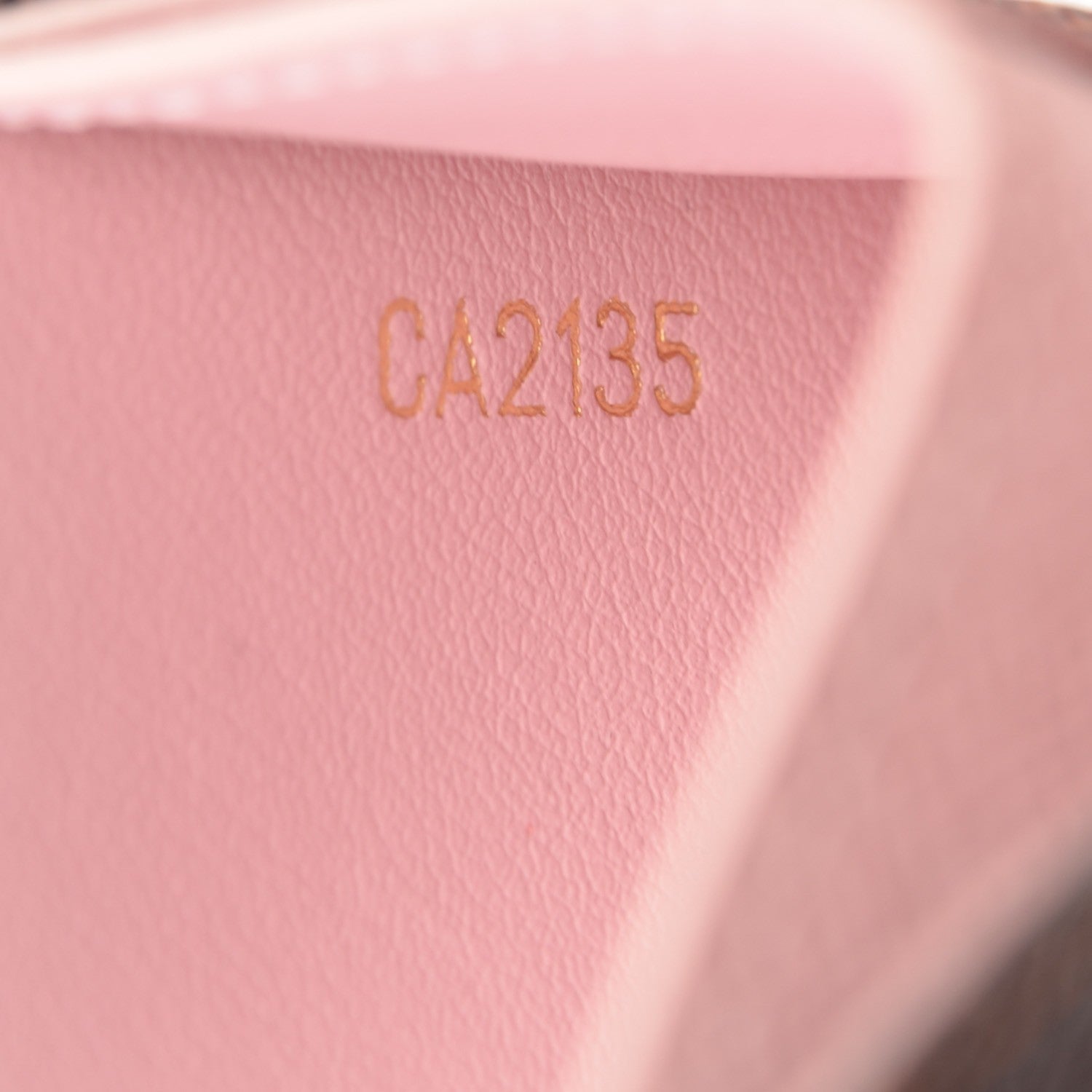 Louis Vuitton Damier Ebene Caissa Card Holder Rose Ballerine 6 of 7