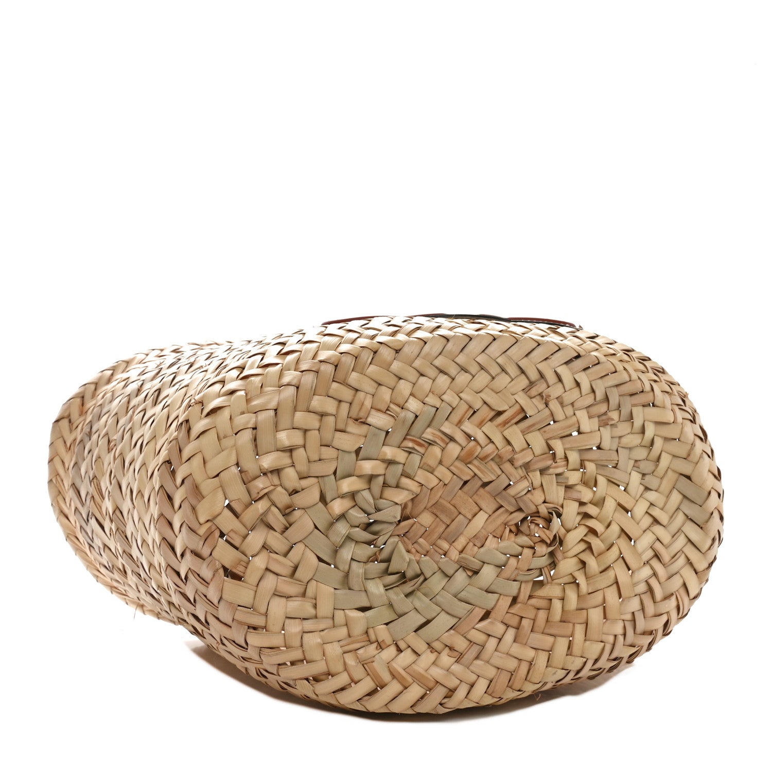 Celine Raffia Calfskin Triomphe Teen Panier Tan 4 of 10