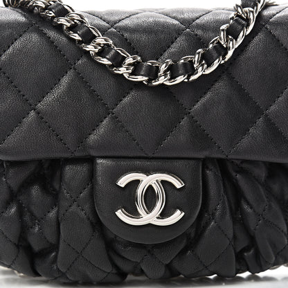 Chanel Washed Lambskin Quilted Mini Chain Around Flap Black 7 of 9