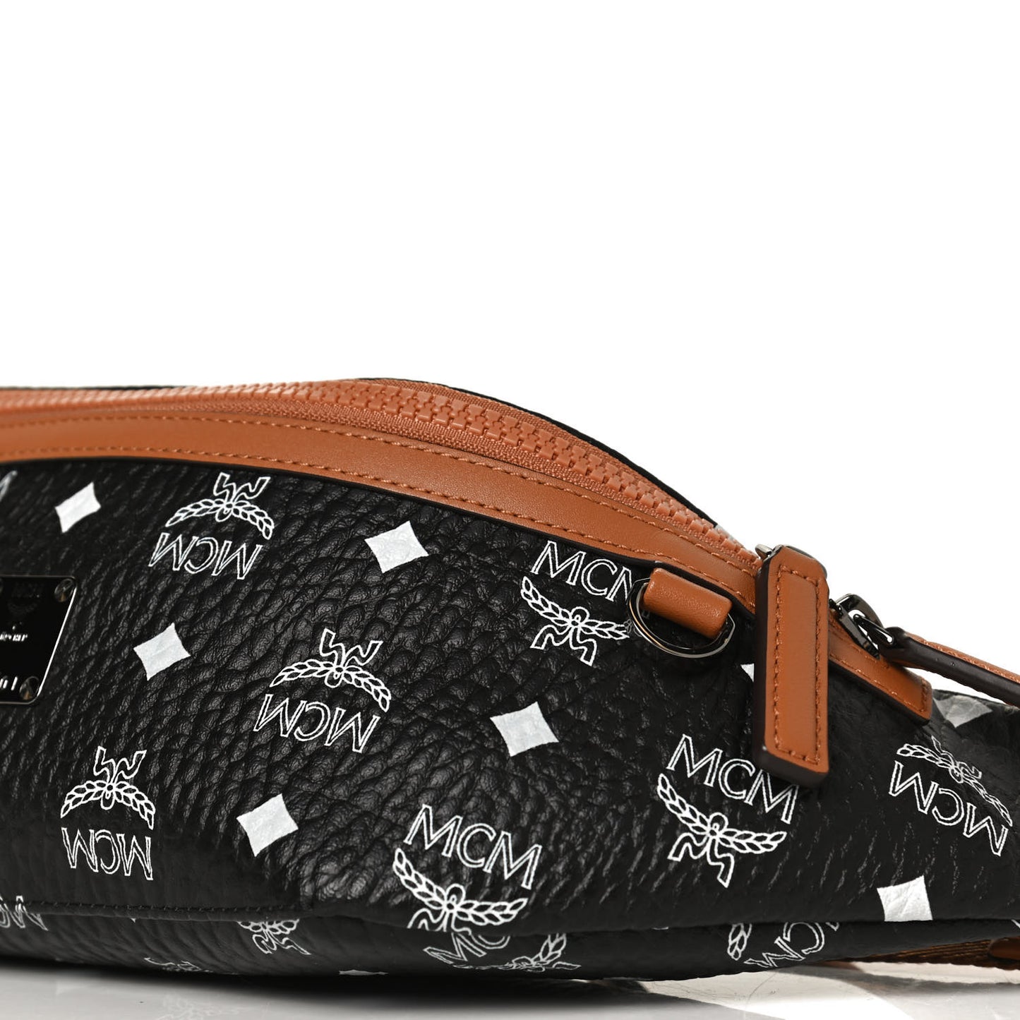 Visetos Small Fusten Belt Bag Black Cognac