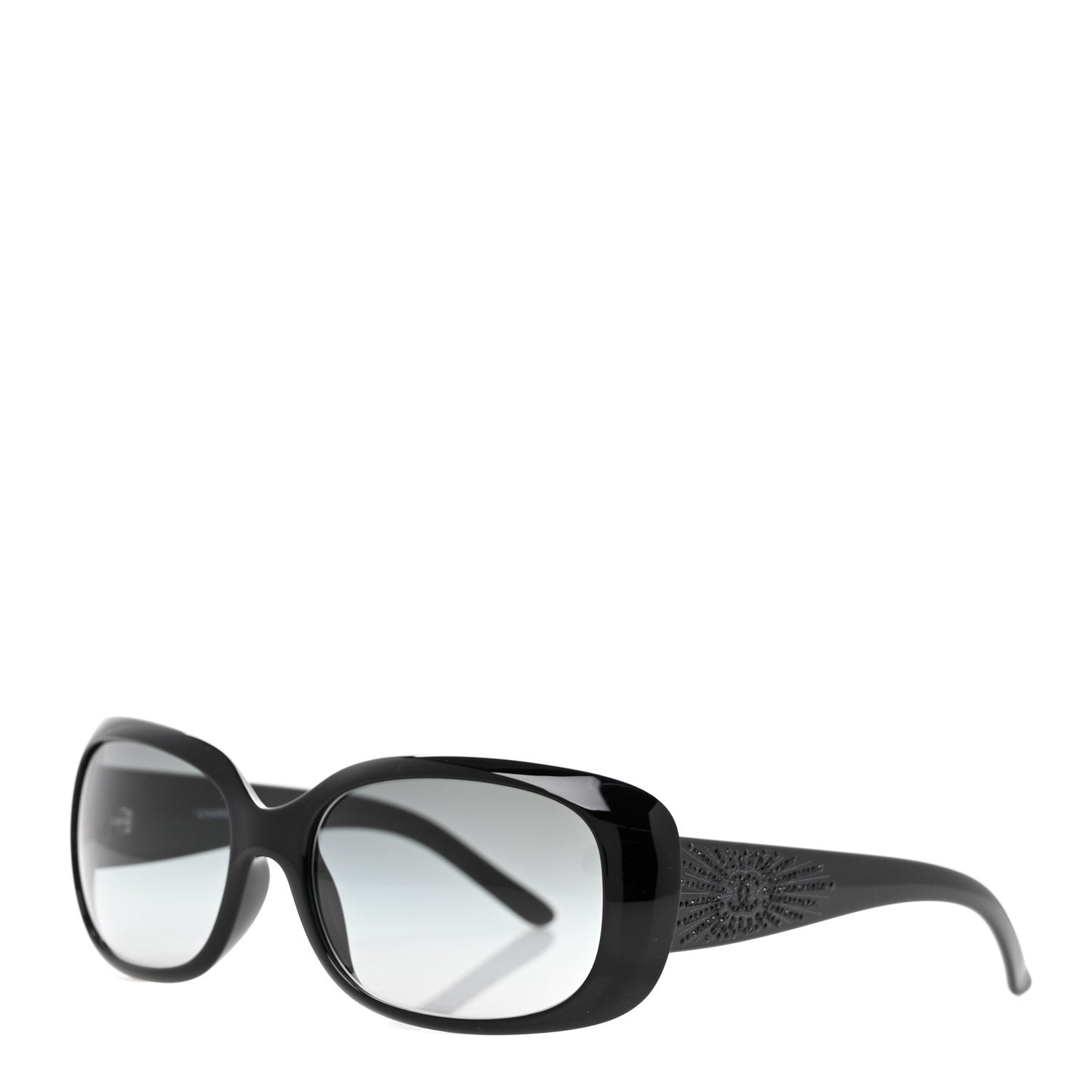Crystal CC Logo Sunglasses 6026-B Black