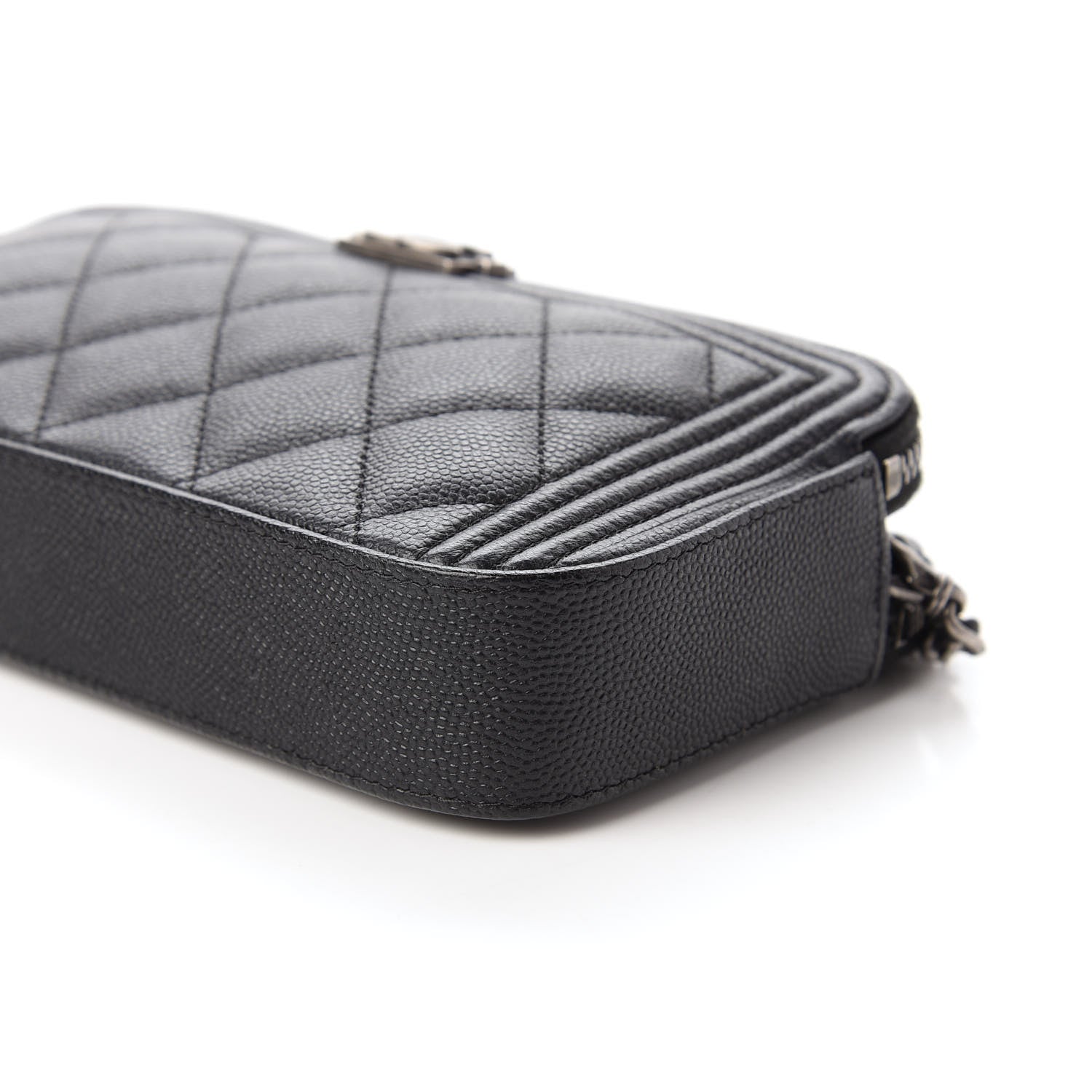 Chanel Caviar Quilted Small Boy Clutch With Chain Black 9 of 14