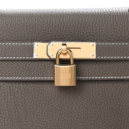 Hermes Togo Kelly Retourne 32 Etoupe 8 of 11