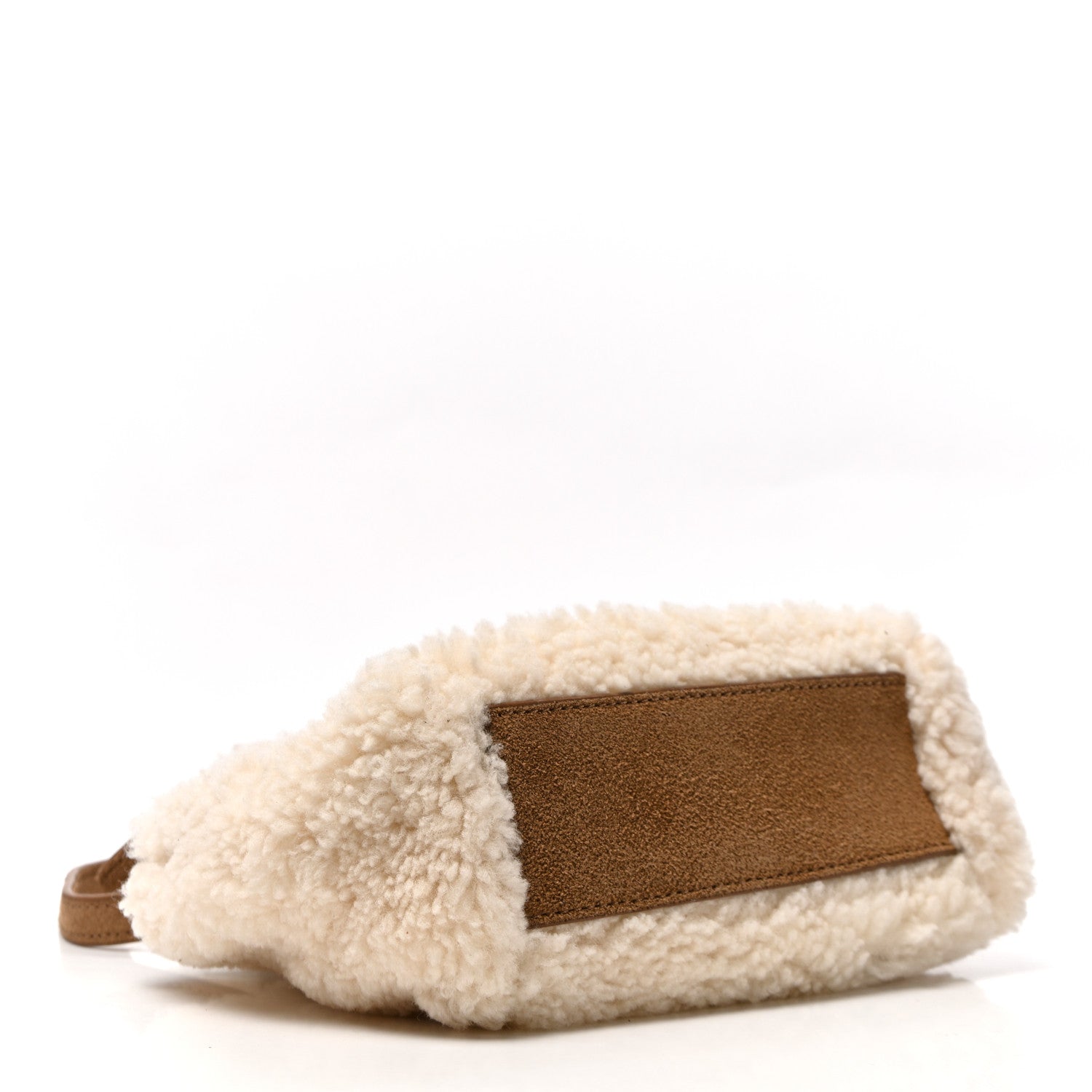 Telfar X UGG Suede Shearling Reverse Small Shopping Bag Natural 4 of 10