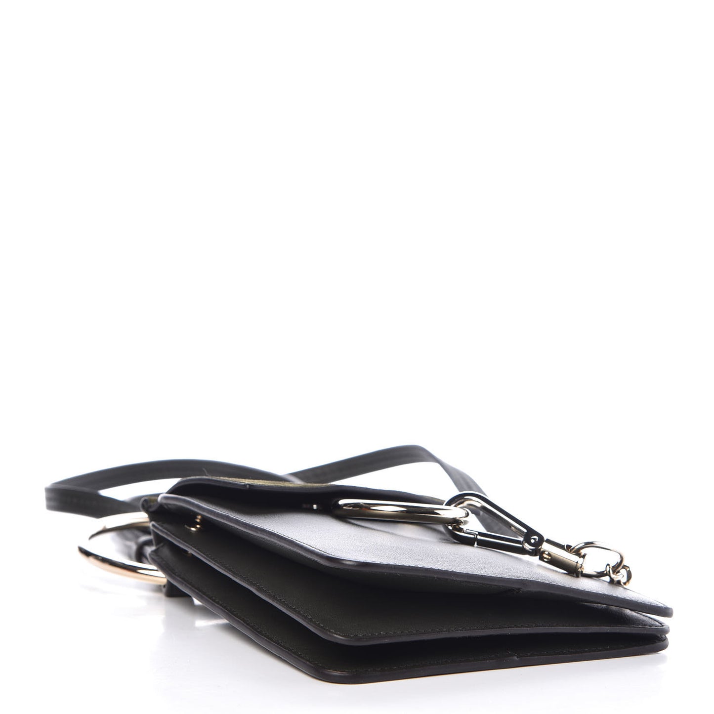 Suede Calfskin Mini Faye Bracelet Bag Forest Green