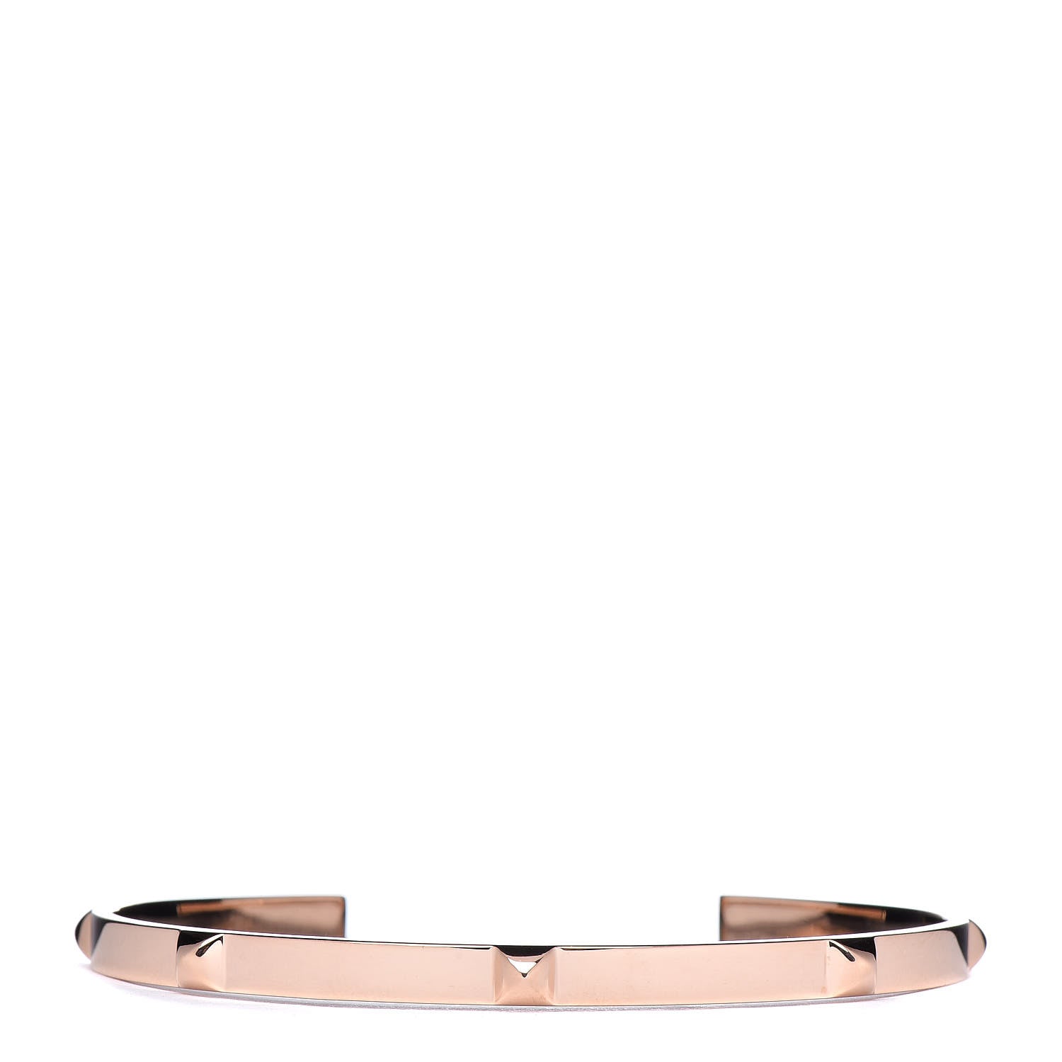 Hermes 18K Rose Gold Mini Clous Bracelet 1 of 5