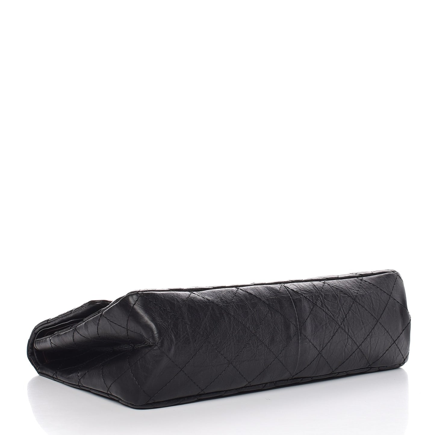 Aged Calfskin Quilted 2.55 Reissue 227 Flap Black