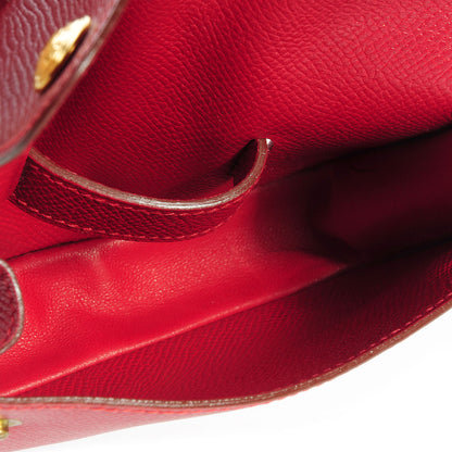 Hermes Courchevel Pochette Green Belt Bag Rouge Vif 5 of 7
