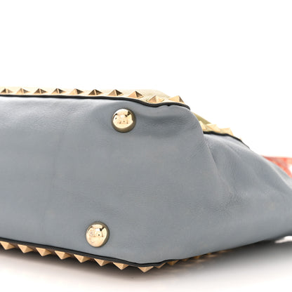 Valentino Garavani Vitello Colorblock Small Rockstud Tote Multicolor 9 of 11
