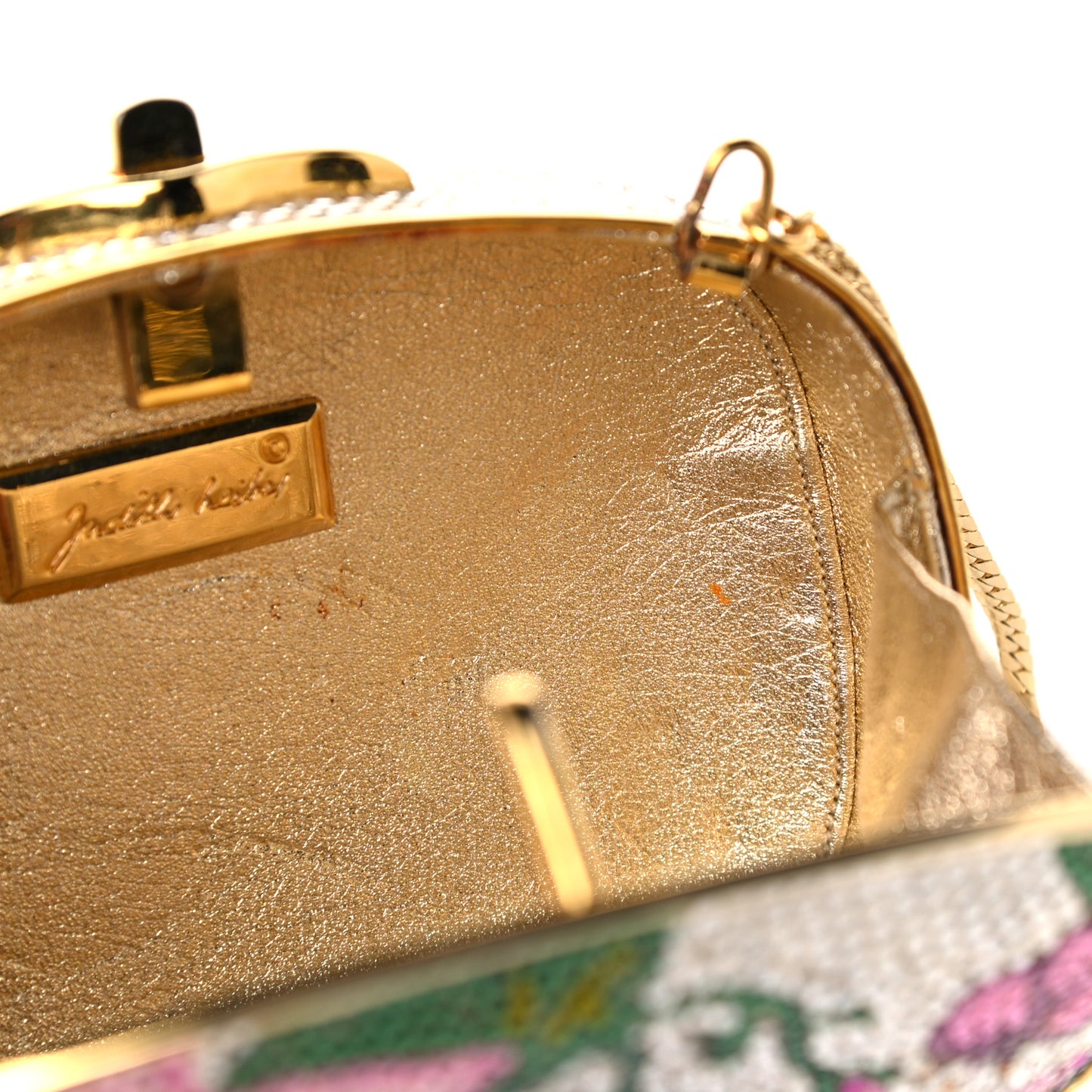 Swarovski Crystal Floral Miniaudiere Clutch