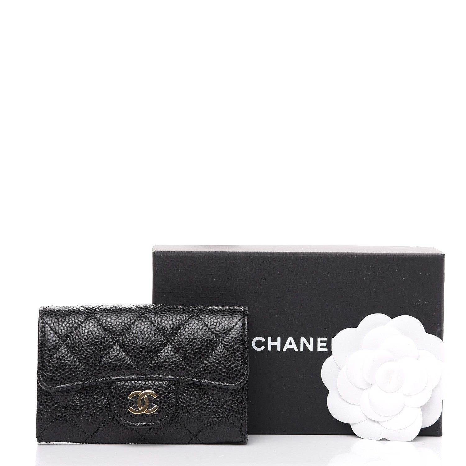Chanel Caviar Quilted Flap Card Holder Wallet Black 8 of 8
