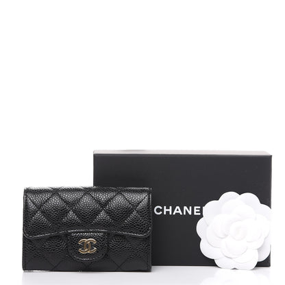 Chanel Caviar Quilted Flap Card Holder Wallet Black 8 of 8