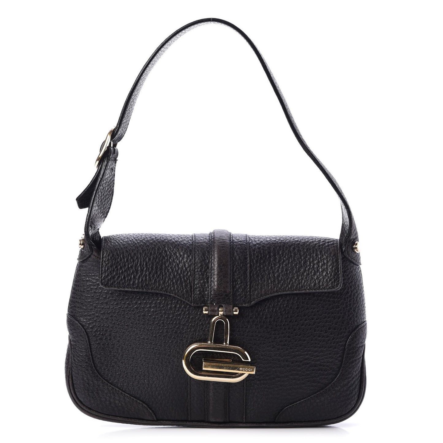 Calfskin Black Shoulder Bag Black
