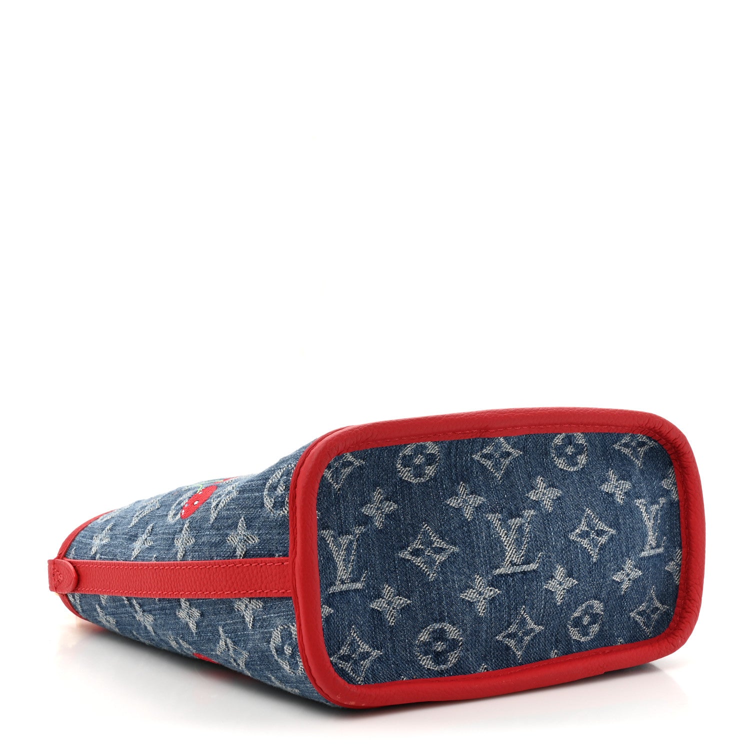 Louis Vuitton LV X TM Monogram Denim Cerises Neverfull Inside Out BB 5 of 13