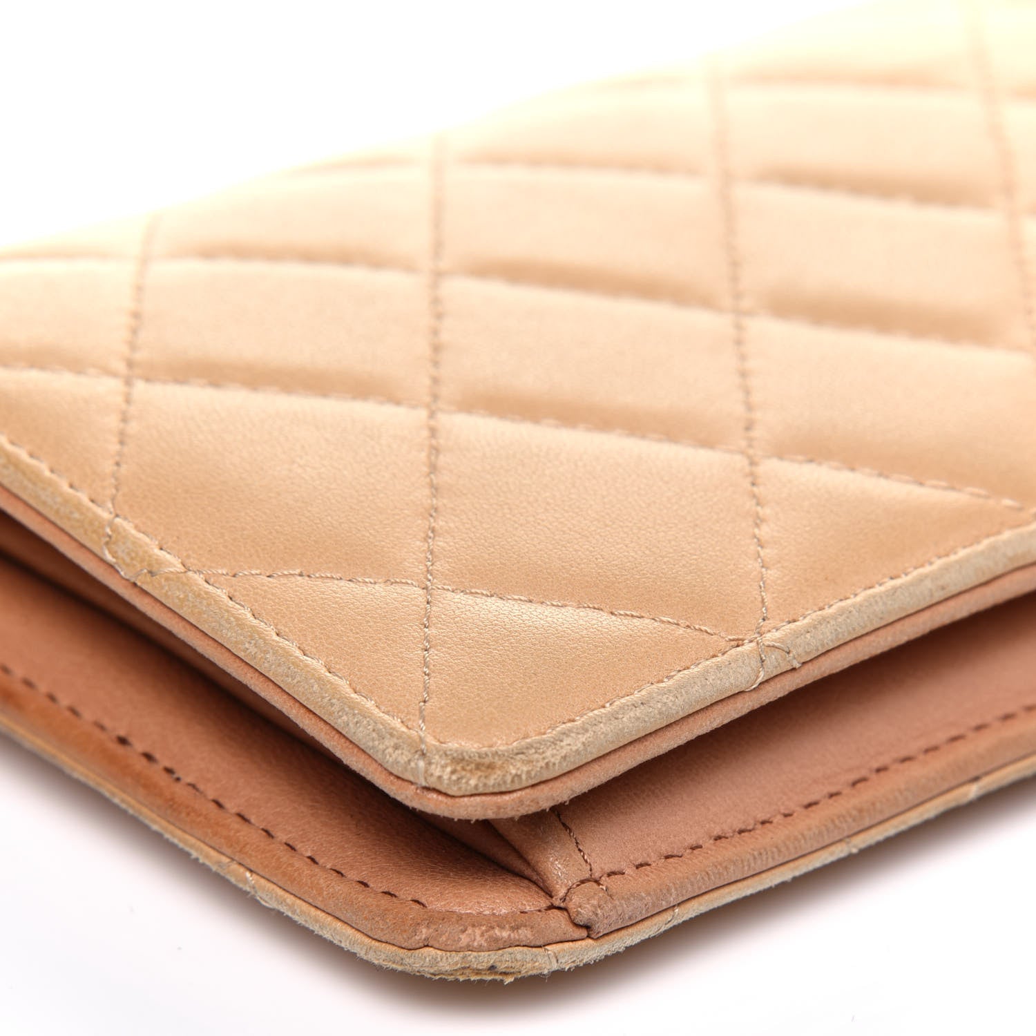 Chanel Lambskin Quilted Yen Wallet Beige 12 of 23