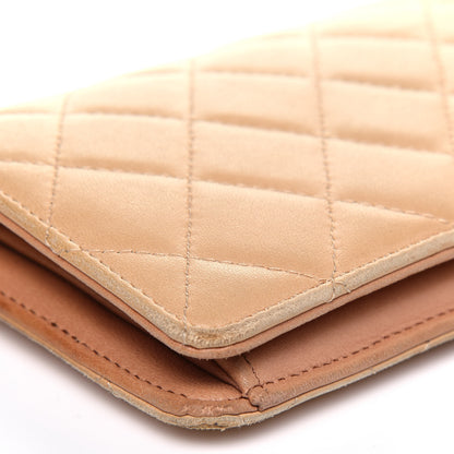 Chanel Lambskin Quilted Yen Wallet Beige 12 of 23