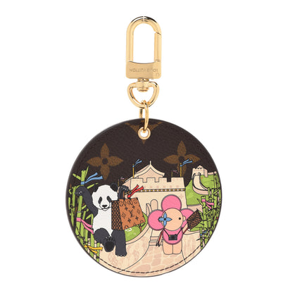 Louis Vuitton Monogram 2021 Christmas Animation China Wall Bag Charm Key Ring Myosotis Blue 1 of 5