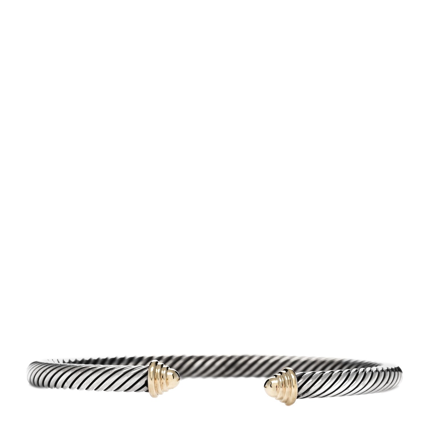 David Yurman Sterling Silver 14K Yellow Gold 5mm Cable Classics Bracelet 1 of 3