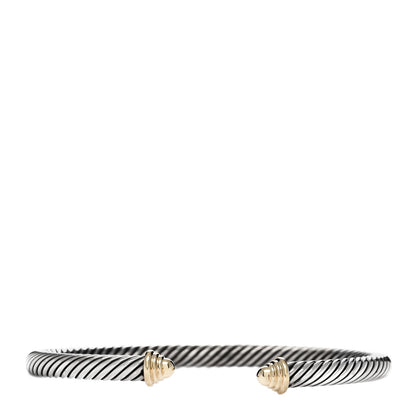 David Yurman Sterling Silver 14K Yellow Gold 5mm Cable Classics Bracelet 1 of 3