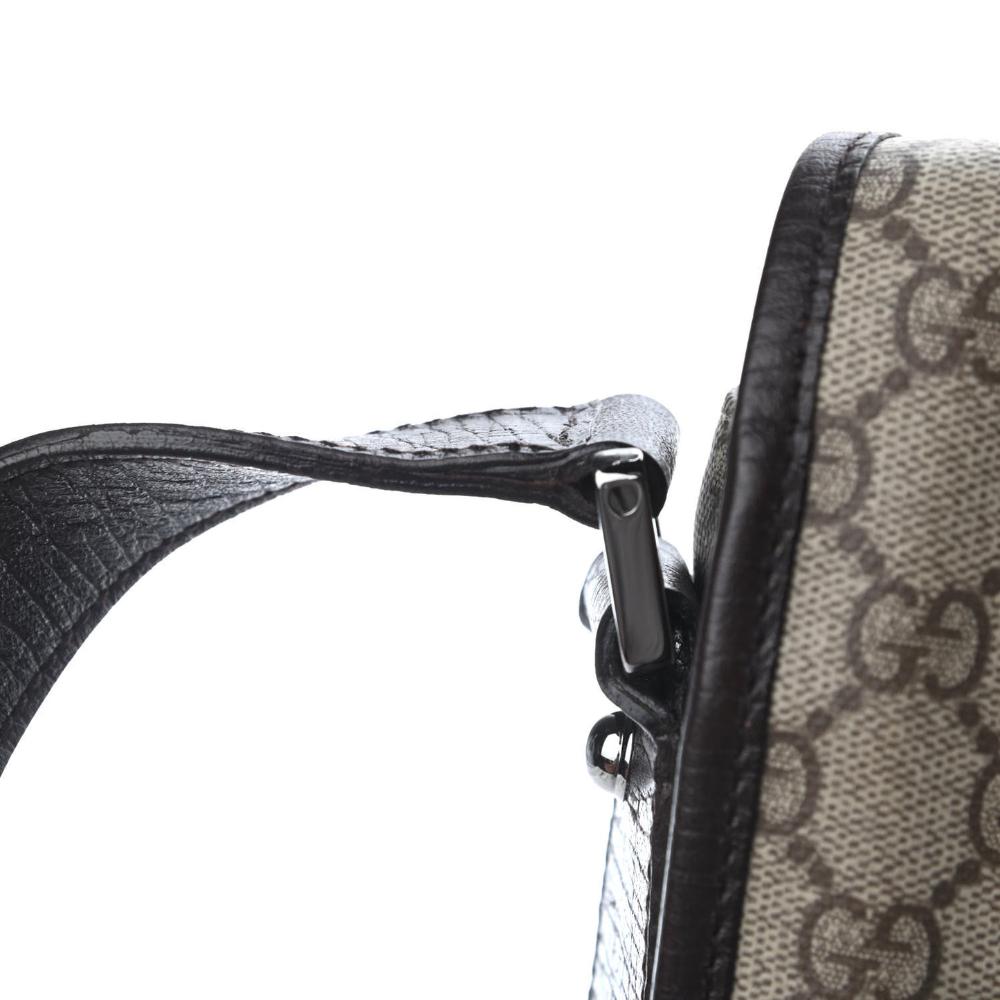 GG Plus Monogram Web Large Flap Messenger Bag Beige Dark Brown