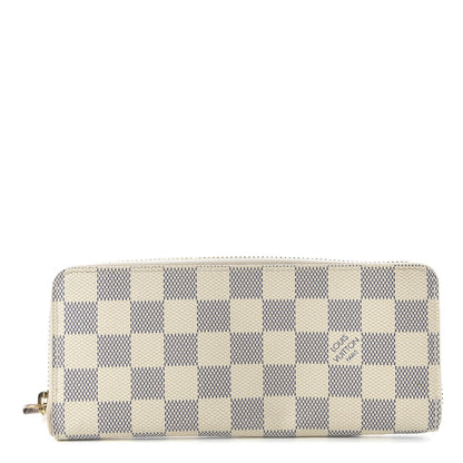 Louis Vuitton Damier Azur Clemence Wallet Rose Ballerine 1 of 9