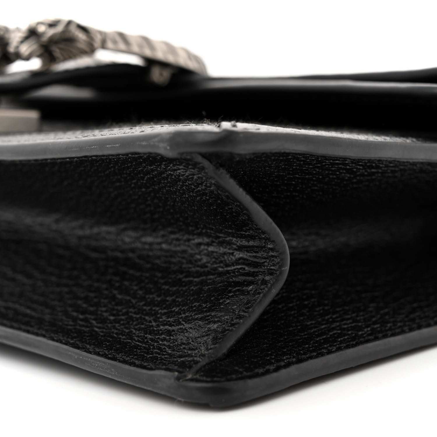 Gucci Jacquard Black Denim GG Monogram Textured Dollar Calfskin Small Dionysus Shoulder Bag Black Ivory 10 of 12
