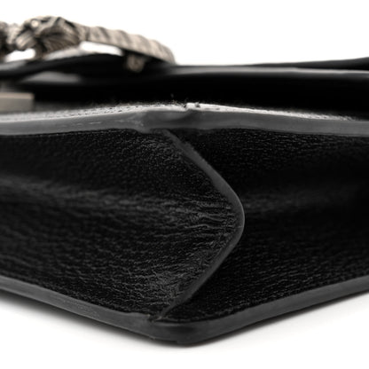Gucci Jacquard Black Denim GG Monogram Textured Dollar Calfskin Small Dionysus Shoulder Bag Black Ivory 10 of 12