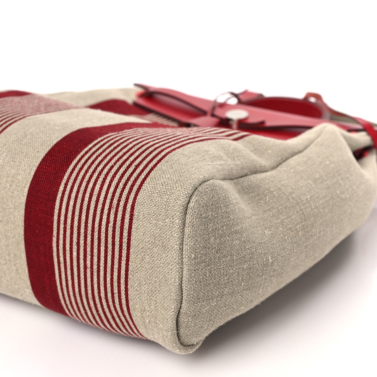 Hermes Vache Hunter Toile H Vibration Herbag a Dos Retourne Backpack Bordeaux Ficelle Rouge Piment 11 of 11