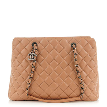 Chanel Caviar Quilted Large City Shopping Tote Beige 1 of 7
