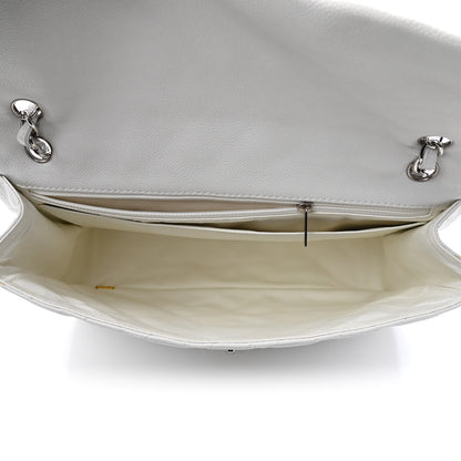 Chanel Caviar Quilted Maxi Single Flap White 4 of 8
