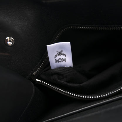 MCM Visetos Calfskin Essential Bucket Bag Black 7 of 10