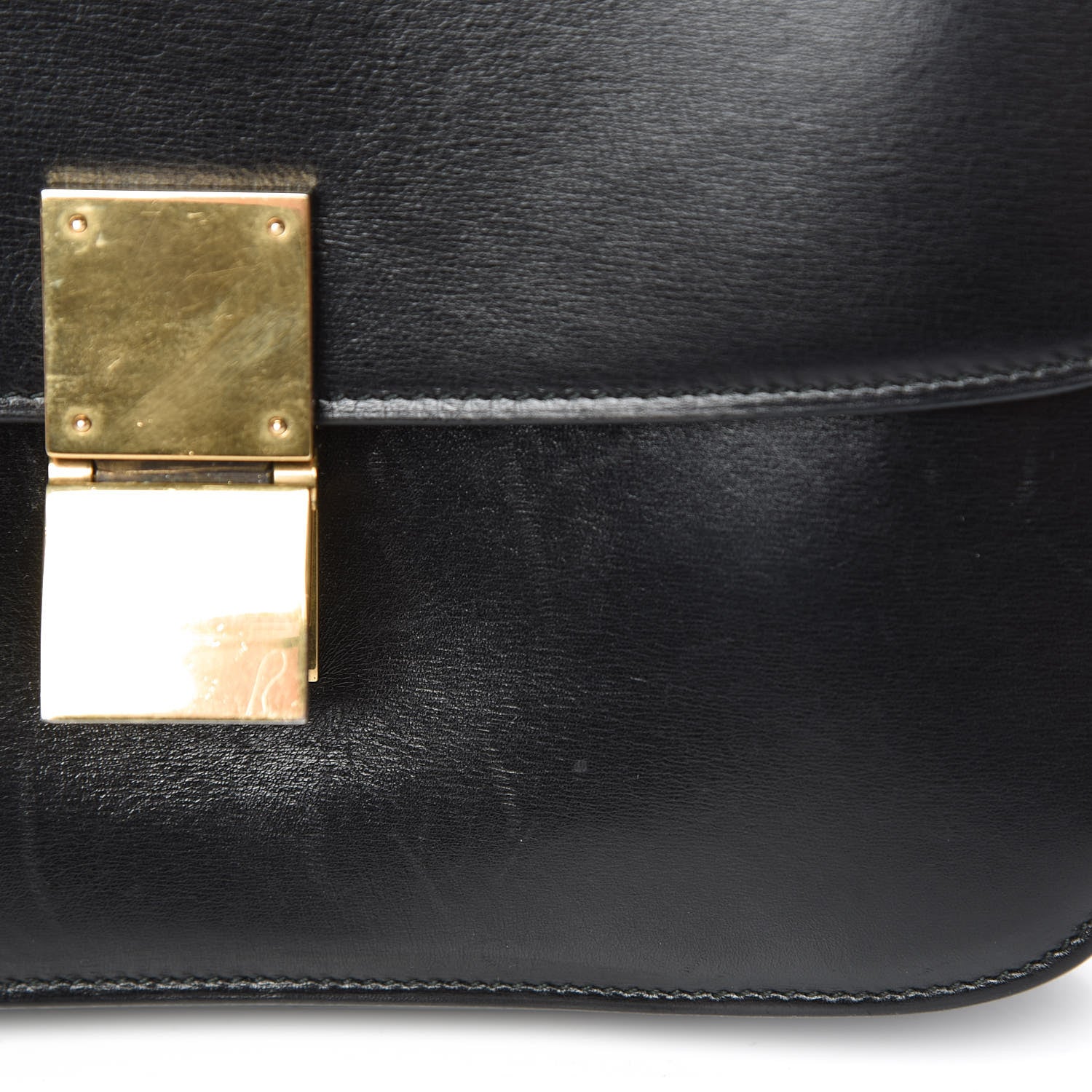 Celine Box Calfskin Medium Classic Box Flap Bag Black 8 of 16