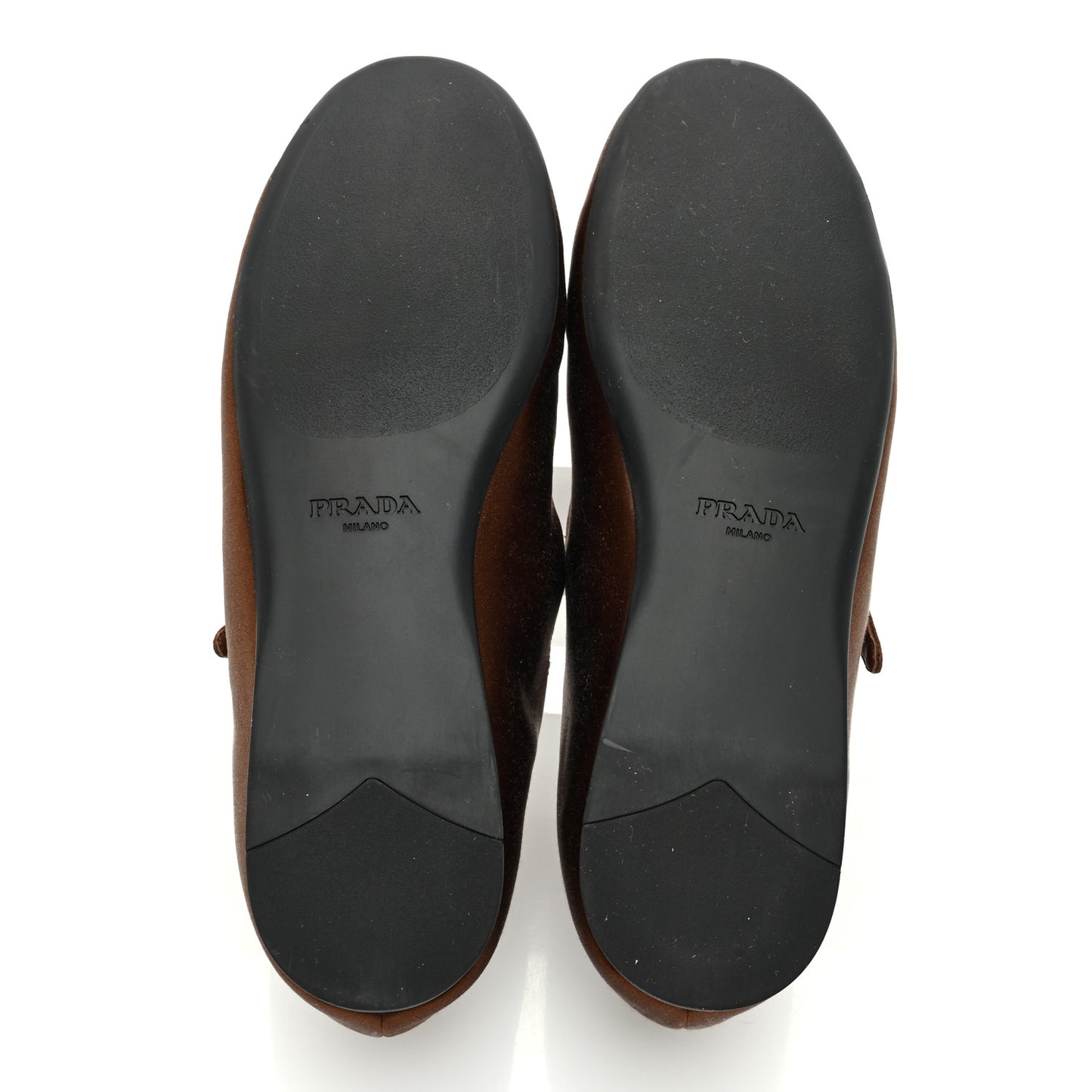 Satin Triangle Ballerina Flats 36.5 Tobacco