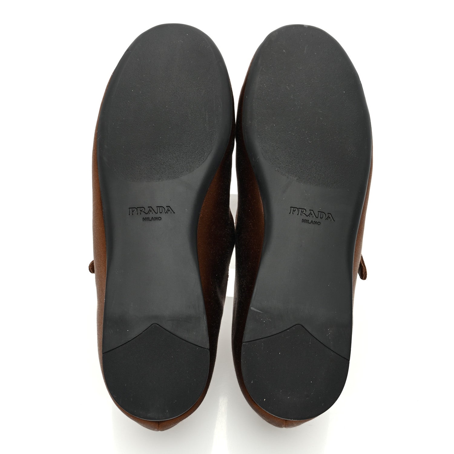 Prada Satin Triangle Ballerina Flats 36.5 Tobacco 5 of 7