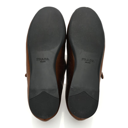 Prada Satin Triangle Ballerina Flats 36.5 Tobacco 5 of 7
